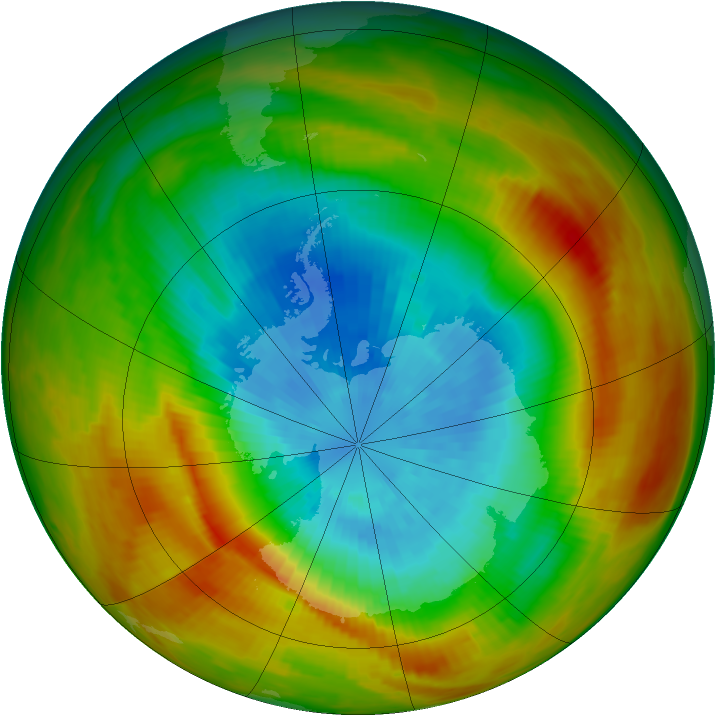 Antarctic ozone map for 24 September 1979